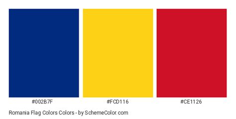 Romania Flag Colors » Country Flags » SchemeColor.com