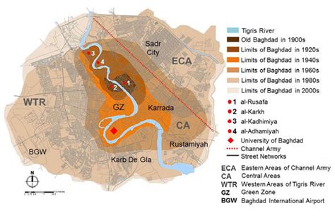 The map shows the main planning features and historical morphological ...