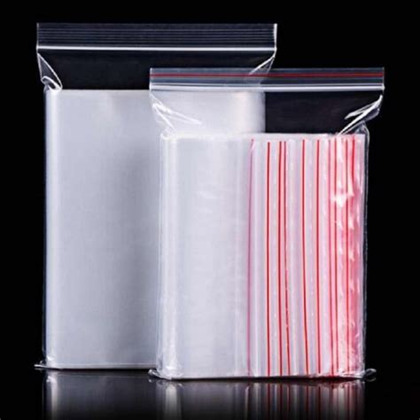 Zip Lock Pouch Bags (7 inch x 10 inch, 100 Pieces, Transparent)