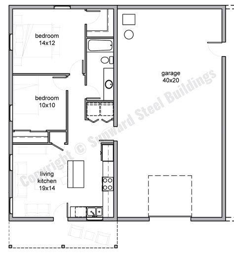 Barndominium Floor Plans | 1, 2 or 3 Bedroom Barn Home Plans