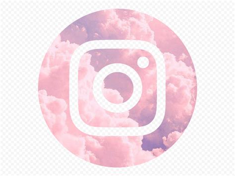 HD Round Pink Cloud Aesthetic Instagram IG Logo Icon PNG | Citypng