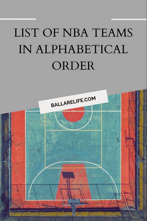 List of NBA Teams in Alphabetical Order | Nba teams, All nba teams, Nba