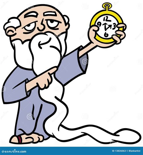 Old Father Time Silhouette Vector Cartoon | CartoonDealer.com #12308803