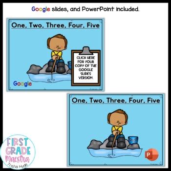 One Two Three Four Five 1, 2, 3, 4, 5 Nursery Rhyme | TPT