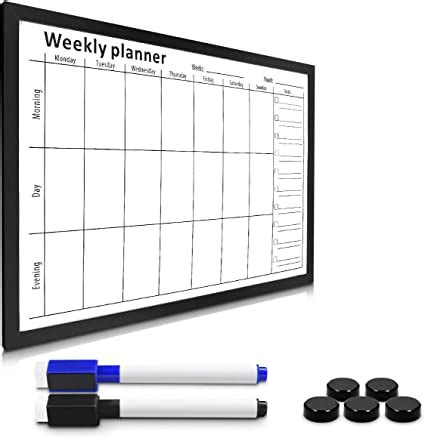 Navaris Magnetic Weekly Planner Whiteboard - Dry Wipe White Board ...