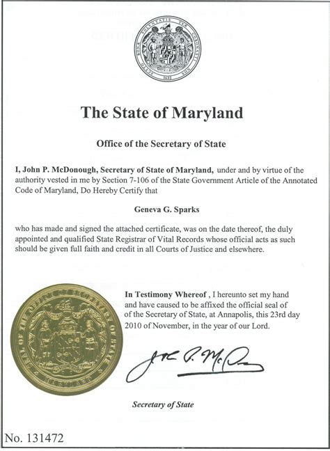 Apostille Special Power of Attorney DC Maryland Virginia — Embassy ...