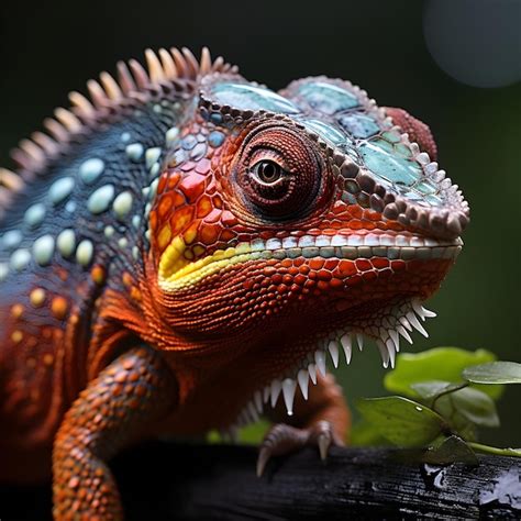 Premium AI Image | colorful reptile species