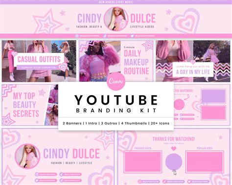 Girly Youtube Banner Art