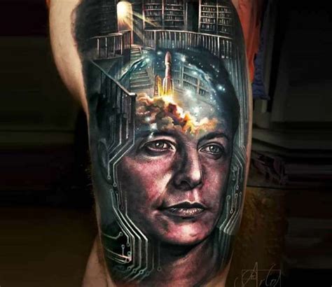 Elon Musk tattoo by Arlo Tattoos | Post 26553 | Arlo dicristina ...