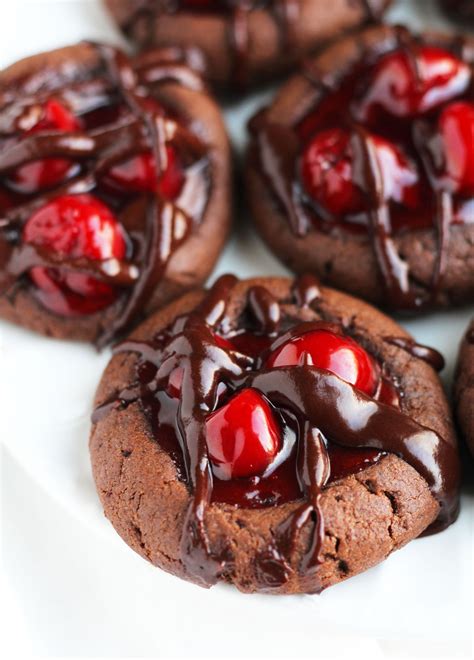 Chocolate Cherry Thumbprint Cookies | 3 Yummy Tummies