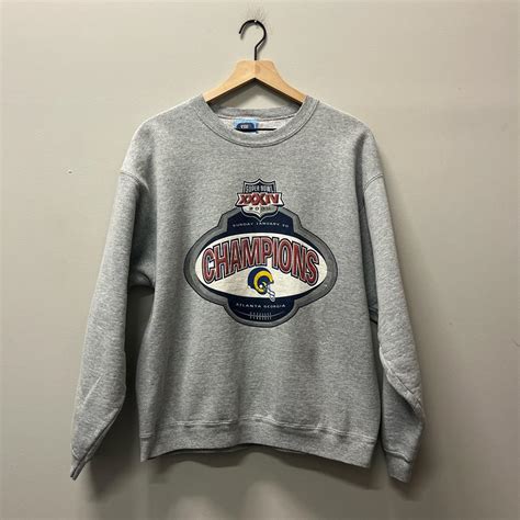 2000 Saint Louis Rams Super Bowl champs crewneck... - Depop