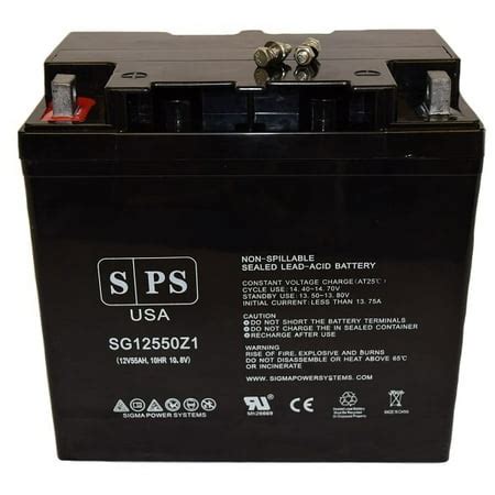 SPS Brand 12V 55 Ah Replacement Battery for Shoprider 6Runner 10 Deluxe (888WNLM) 22NF (1 Pack ...