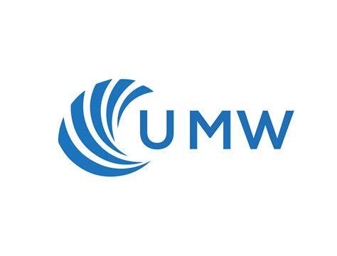 UMW letter logo design on white background. UMW creative circle letter logo concept. UMW letter ...