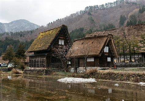 "Beautiful View Of Ncient Traditional Japanese Country Farm Homes In ...