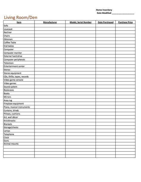 Printable Dental Inventory List Template - Printable Form, Templates ...