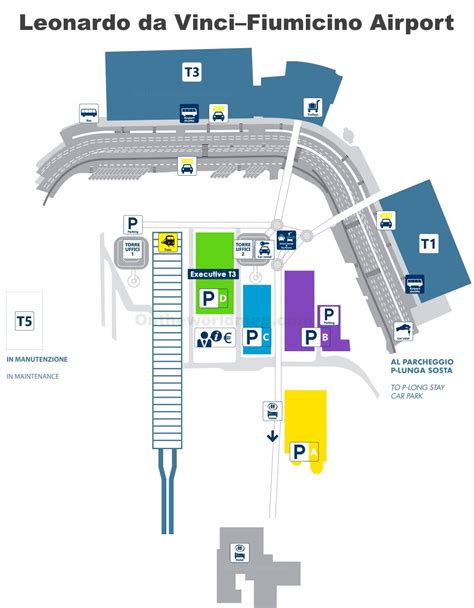 Fiumicino Airport Overview Map - Ontheworldmap.com