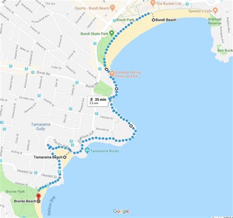 Bondi To Coogee Walk Map - Spring Semester 2024