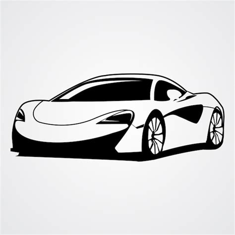 Premium Vector | Mclaren silhouette sports car vector