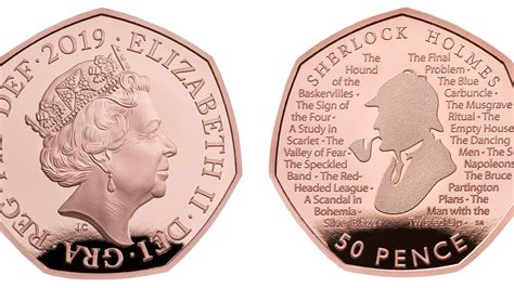 It's elementary: New Sherlock Holmes 50p coin unveiled by Royal Mint ...