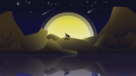 Wolf Howling Minimalist 4k wolf wallpapers, minimalism wallpapers, hd-wallpapers, digital art ...