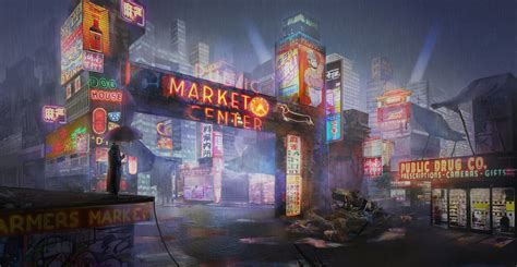 Environment concept, Solène Bondu | Environment concept, Cyberpunk, Concept art