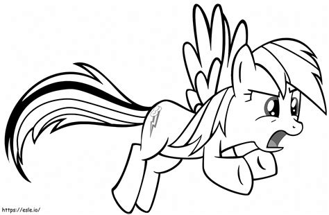 Rainbow Dash Screaming coloring page