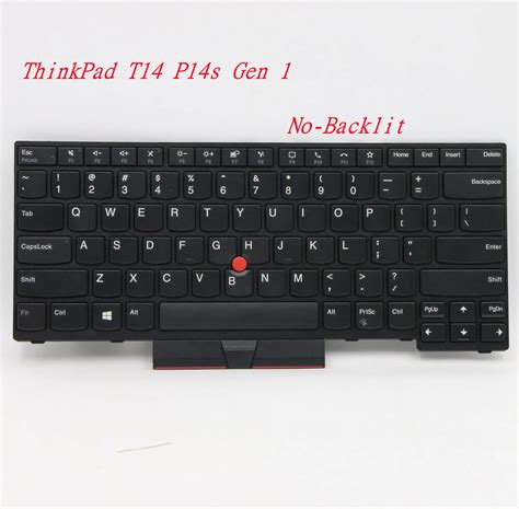 New/Orig For Lenovo Thinkpad T14 Gen 1 P14s Gen 1 US English No Backlit Keyboard 5N20V44156 ...