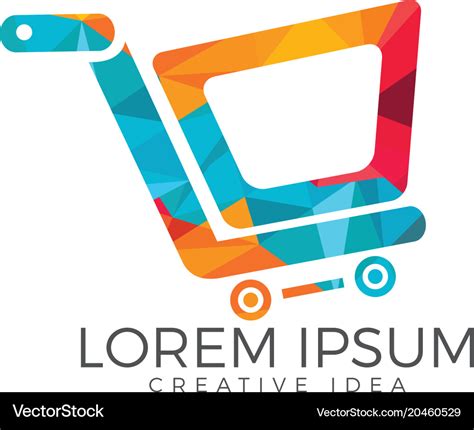 Shopping cart logo design Royalty Free Vector Image