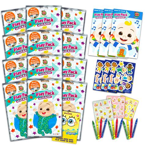 Buy CoComelon Birthday Party Favors and Supplies Bundle for Kids ~ Bundle with 12 CoComelon ...