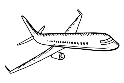 Airplane Sketch. Hand Drawn Jet. Plane D Graphic by onyxproj · Creative Fabrica