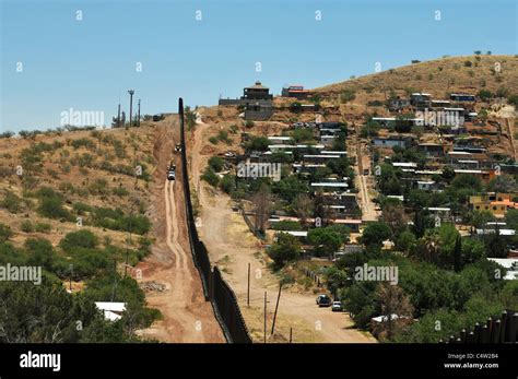 Replacement of the border wall at Nogales, Arizona, USA, and Nogales, Sonora, Mexico Stock Photo ...