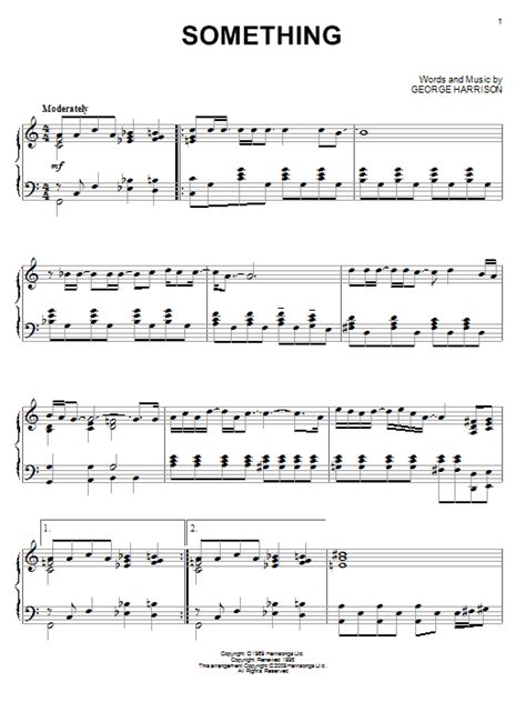 Something by The Beatles Sheet Music for Piano Solo at Sheet Music Direct