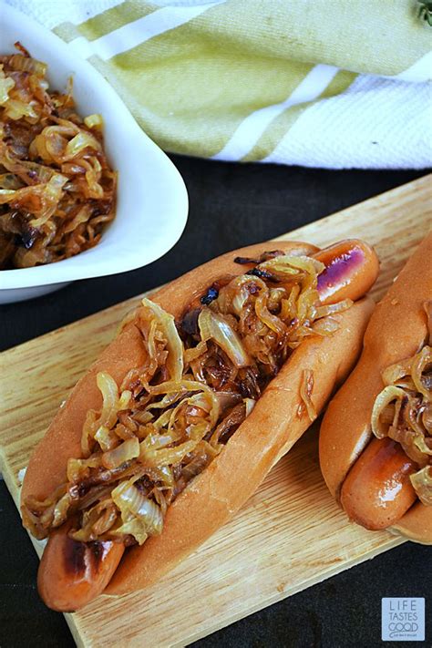 French Onion Hot Dogs | Life Tastes Good