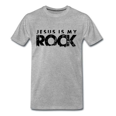 Männer Premium T-Shirt • Jesus is my Rock • Fairtrade (Flock-Druck) in 2022 | Hemd, Shirts ...