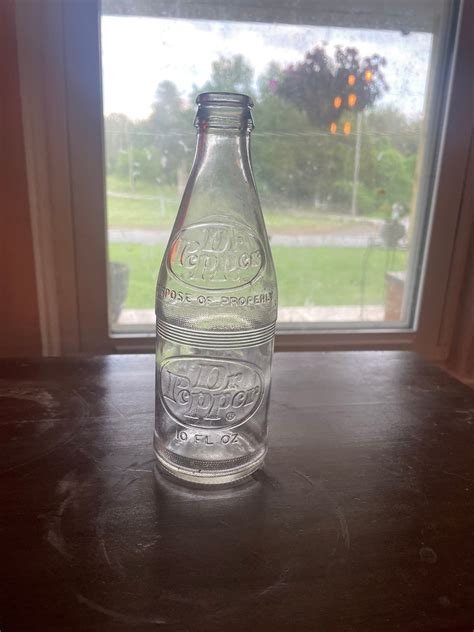 Antique Glass Dr.pepper Bottle - Etsy