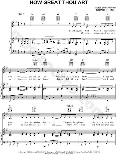 Alan Jackson "How Great Thou Art" Sheet Music in G Major (transposable) - Download & Print ...