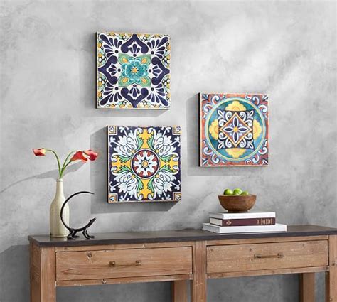 Talavera Tiles - Set of 3 | Wall Decor | Pottery Barn