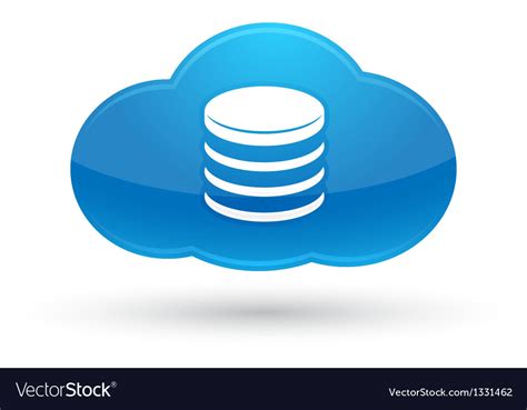 Cloud computing database icon Royalty Free Vector Image