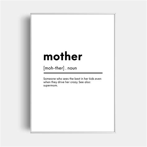 Mother Definition Poster – PDF Posters