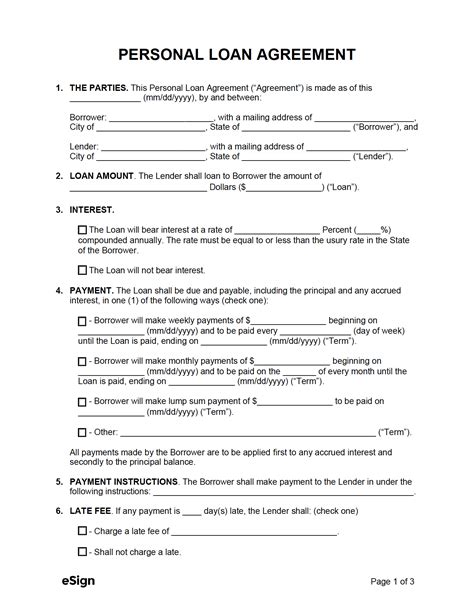 Loan Agreements Templates