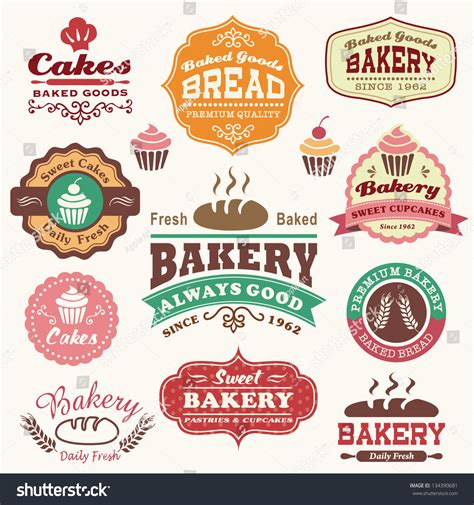 Vintage Bakery Logo Set Vector Design | ubicaciondepersonas.cdmx.gob.mx