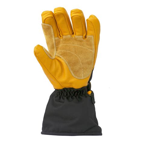 Leather Heated Work Gloves // Black + Yellow (S) - Volt Resistance ...