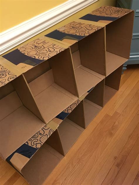 DIY Shelving from (gasp!) Cardboard Boxes?! | Diy cardboard furniture, Cardboard box diy ...