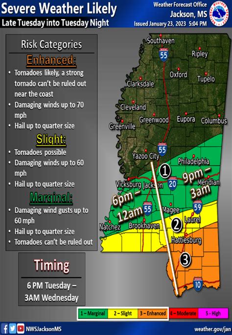 msema on Twitter: "⚠️Severe weather is expected today (1/24) from ...