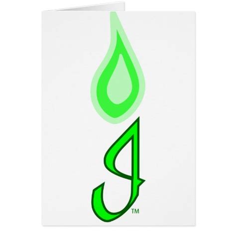 Green Flame Logo Cards | Zazzle