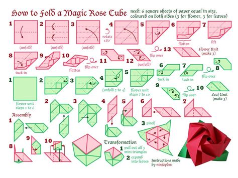 How to Fold a Magic Rose Cube by ninjaydes64 | Bricolage et loisirs ...