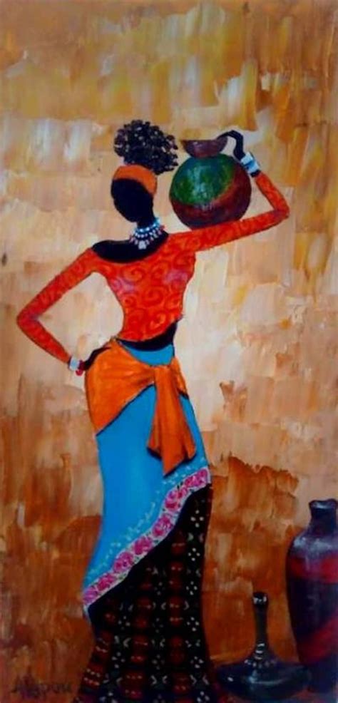 African Woman Original abstract acrylic painting African | Etsy