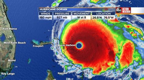 Hurricane Dorian strengthens to category 5 storm with 160 mph winds ...