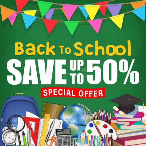 Chalkboard Back To School Sale Promotion Poster Stock Vector ...