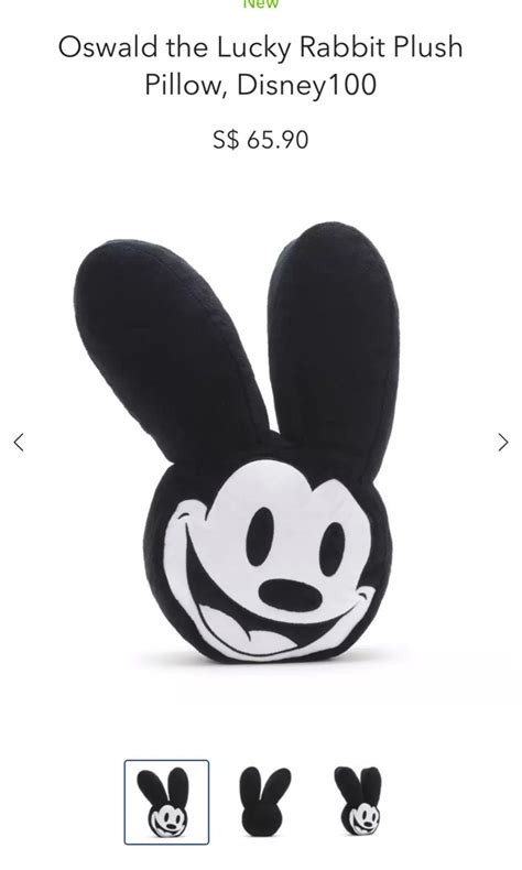 Oswald the Lucky Rabbit Plush Pillow (Disney100 Oswald), Hobbies & Toys ...